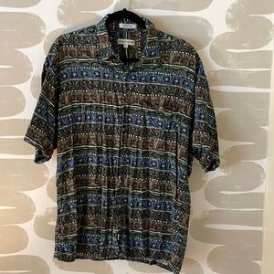 Pierre Cardin Seashell Short Sleeve Button Up